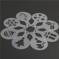 Miniatyrbilde 1 av 6: 8 stk/sett Praktiske kake stencils form jul kaffe form Pas