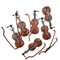 Miniatyrbild 5 av 8: 1/12 Dockhus Minimusikinstrument Modell Klassisk gitarr V Brown