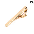 Miniatyrbillede 1 af 8: 1 Stk Simple Style Necktie Clip For Mænd Pin Clip Kort Clip Guld 6