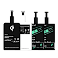Miniatyrbillede 2 af 8: Understøtter Micro USB Type C Qi trådløs opladeradapter Induktion B