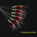 Pikkukuva 6 / 8: Bionic Red Skin String Koukut Marusei Red Skin Shrimp Hooks Gum 3#