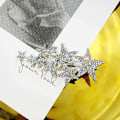 Miniatyrbilde 1 av 8: Rhinestone Pentagram Hårklemmer Dame Styling Hårklemmer Glitte A2