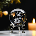 Miniatyrbilde 2 av 8: Metall Display Stand Base Krystallkule Base Globe Stone Glass Ma Gold M
