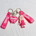 Pikkukuva 4 / 8: Vaaleanpunainen Barbie-avainnippu nukkeriipus Love Key Ring case A