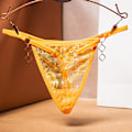 Miniatyrbild 5 av 8: Kvinnor Sexig Geometrisk Metall G-string Strings T-back Underkläder Pan Black