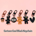 Miniatyrbilde 2 av 8: Cool Black Bear nøkkelring kaffekopp anheng bil nøkkelring sjarm A