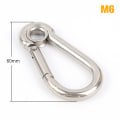Miniatyrbilde 6 av 8: M4 M5 M6 M7 M8 Karabinkrok i rustfritt stål Karabinkrok med M5X50mm
