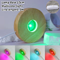 Miniatyrbillede 1 af 8: 10cm træ lys base træ LED lys roterende display stand La 10cm Multicolor 1.5M