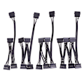 Miniatyrbillede 4 af 5: 4Pin 1 han til 3/4/5/6 hun splitter SATA Power Extension Har 4(1 to 6 way)