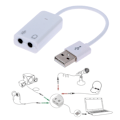 Miniatyrbillede 3 af 8: USB 2.0 til stik eksternt USB-lydkort 3D o Headset-mikrofon