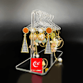 Miniatyrbilde 5 av 5: 1 sett Øredobber Show Case Akryl Hanger Form Bord Øredobber D Transparent