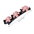 Pikkukuva 4 / 8: Flower Sparkling Crystal Butterfly punottu hiusklipsit Nelilehtinen 3