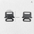 Miniatyrbilde 1 av 8: 2 Størrelser Metallstroppspenner For Webbing DIY Bag Bagasjeklær A