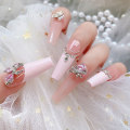 Pikkukuva 8 / 8: Nail Art Diamond Bow Pendant Korut Kevyt Ylellinen Hopeavoi A6