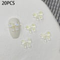 Miniatyrbilde 7 av 8: 20 stk/pose Resin Glitter Aurora Sløyfe Nail Art Accessory Girl DIY N A2