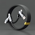 Miniatyrbilde 8 av 8: Ny 100W 2 i 2 PD Rask USB-kabel for/ære uttrekkbar portab White 2m