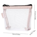 Miniatyrbilde 1 av 5: Clear Mesh bærbare minimyntposer Oppbevaringsveske Liten sminkekasse Pink