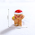 Miniatyrbilde 6 av 8: Mini Julepynt Pepperkake Mann Snømann Mikrolandskap A8