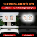 Miniatyrbillede 4 af 8: Lysreflekterende farveblyant Shin-Chan Cattoon Car Sticker e Waterpr A2