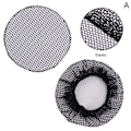 Miniatyrbillede 1 af 8: Lille hul sort elastisk mesh Snood hår Net Bun Cover til bold A