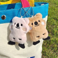 Miniatyrbild 2 av 8: e Plysch Bear Nyckelring Gosedjur Doll Toy Ryggsäck Bag Pend A1