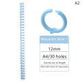 Miniatyrbilde 1 av 8: 30 hull plastspiralringer for A4-papirnotebook-skrivesaker A2
