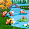 Miniatyrbillede 2 af 8: Miniature Capybara Model Figur Desktop Have Landskab Orna 9