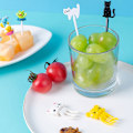 Miniatyrbillede 3 af 5: 6-10 STK Frokostfest Pick Dessert Gaffel Snack Dekoration Bento Mi Tiger pattern