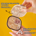 Miniatyrbilde 3 av 8: e Mini Bærbar Medisinboks A Week Multi Grid Split Tablets Se A1