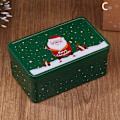 Miniatyrbilde 1 av 8: Rektangulær Juleboks i Tinnplate - Tom Kake- eller Godteriboks med Julenissen C