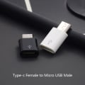 Miniatyrbillede 2 af 5: 1 Stk Type C Hun til Micro USB Han Converter til Android Phon White