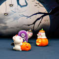 Miniatyrbillede 7 af 8: Mini Halloween Ornament Græskar Spøgelse Heks Figur Mikroskopisk Land A3