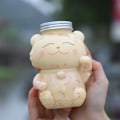 Miniatyrbild 7 av 8: Hemmagjorda juiceflaskor kattdesign dryckesflaska transparent J 6