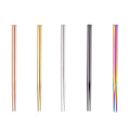 Miniatyrbilde 5 av 6: 1 par pinner Sklisikker rustfritt stål Gjenbrukbar metallpinne Multicolor