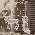 Miniatyrbilde 2 av 8: Julepynt Hengepynt Akryl Elg Krystall Sko Ornamenter A