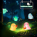 Miniatyrbilde 2 av 8: Mini lysende Halloween spøkelsespynt Mikrolandskap Bil Inte A2
