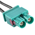 Miniatyrbillede 2 af 6: Bil o Kabeladapter Antenne Dual Hun Fakra Radio Til Standard