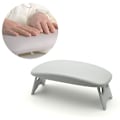Miniatyrbild 3 av 8: Nail art PU-läder Mjuk lätt manikyr Handstöd Light gray