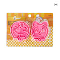 Pikkukuva 1 / 5: 1 Pair Cookie ters Plastic e Cartoon Pressable Biscuit Mold Bak H