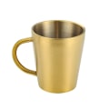 Miniatyrbilde 7 av 8: 300 ml dobbeltlags vannkopp for hjemmeservering Drikkevarekrus Stainles Rose Gold