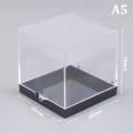 Miniatyrbilde 1 av 8: 1 stk. Oppbevaringsbokslokk Gemstone Display Mynt Clear Container Spes A5