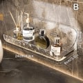 Miniatyrbillede 1 af 8: Badeværelse Transparent Hyldestativ Vægmonteret håndvask No-punch B