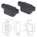 Miniatyrbillede 8 af 8: 5 Stk Vandtæt USB 2.0 Opladning Data Tail Plug-in USB2.0 Conne