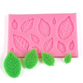 Miniatyrbilde 1 av 8: Bladformet silikonform Blader Kakedekor Fondant Cookies Mou