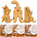 Miniatyrbild 7 av 8: Cat Cookie ters Kitty Butt Form DIY Kex Cookie Form Stamp C
