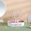 Miniatyrbillede 1 af 5: Hjorte øreringe halskæde Ring smykker Display Stand Bakke træ O-With drawer