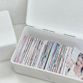 Miniatyrbillede 5 af 8: Transparent Flip Bomuldsvat Opbevaringsboks Makeup Organizer Multi Transparent
