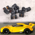 Miniatyrbilde 2 av 5: 1Sett 1:64 Bilhjul For Hotwheel gummidekk Med hjulaksel Mo Dark Bronze