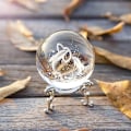 Miniatyrbild 3 av 8: Metall Display Stativ Bas Kristallkula Bas Globe Stenglas Ma Silver M