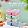 Miniatyrbilde 6 av 7: Snackboks i hvetestrå med lokk, 4 rom for desserter Pink